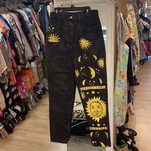 AMAZING retro denim Sun Moon Detail high waist 90s